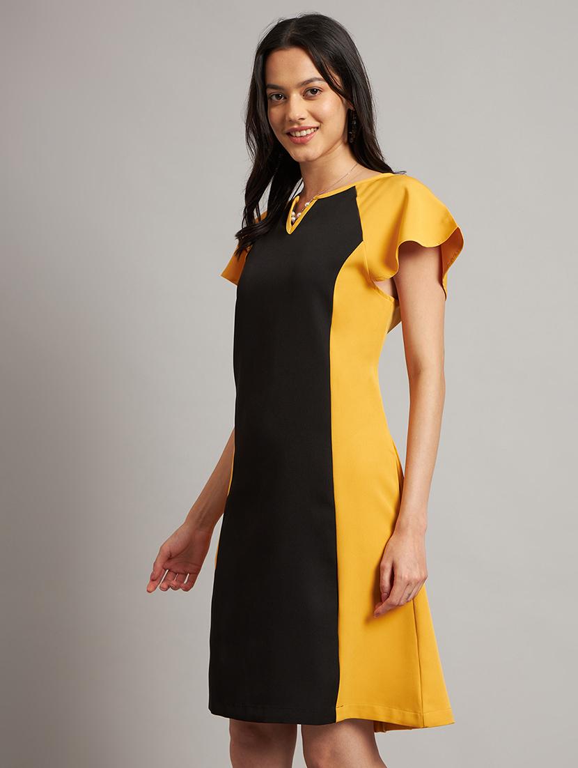 multi colored polyester aline dress - 21741730 -  Zoom Image - 0