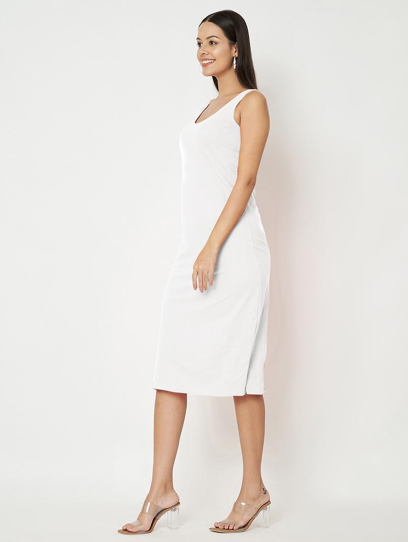 women solid sleeveless sheath dress - 21741825 - Standard Image - 2