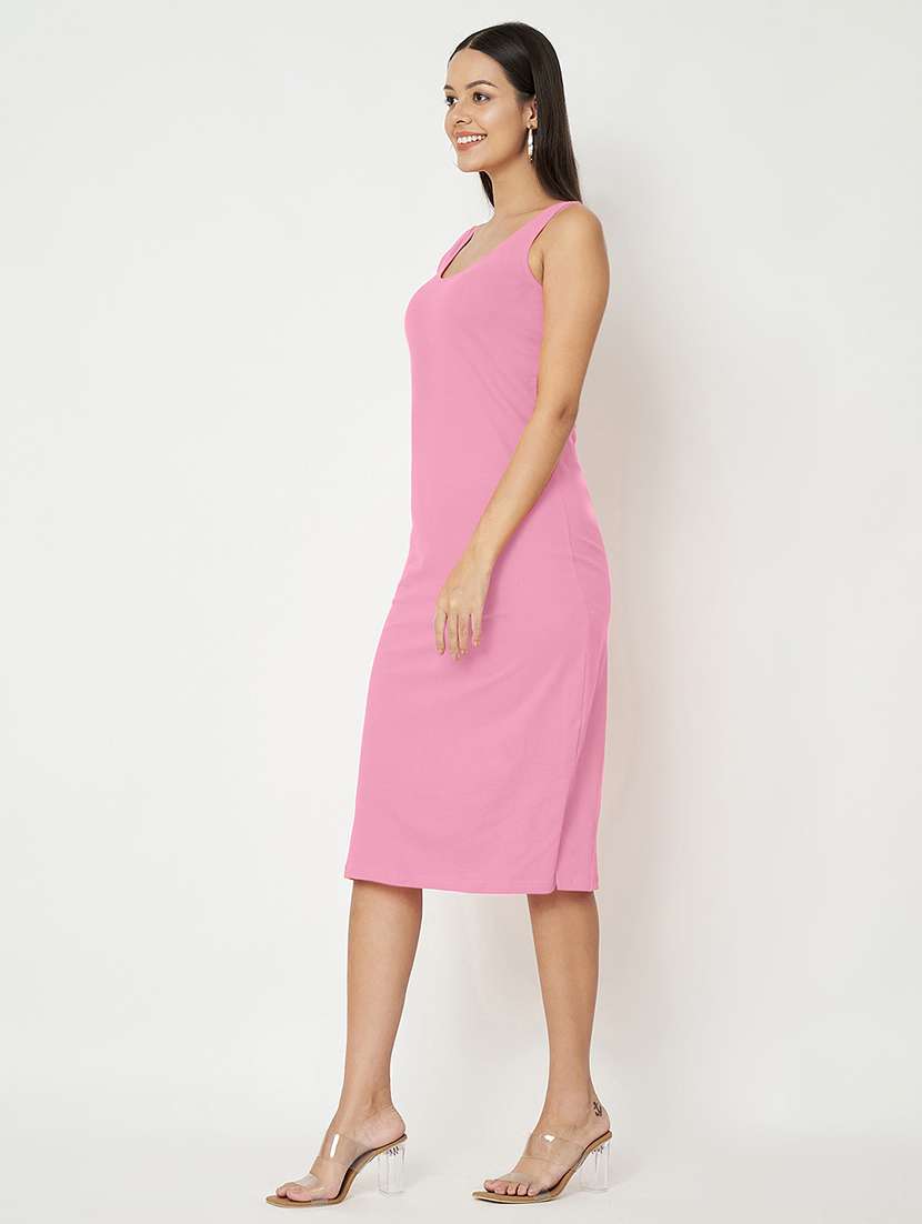 women solid sleeveless sheath dress - 21741826 -  Standard Image - 2