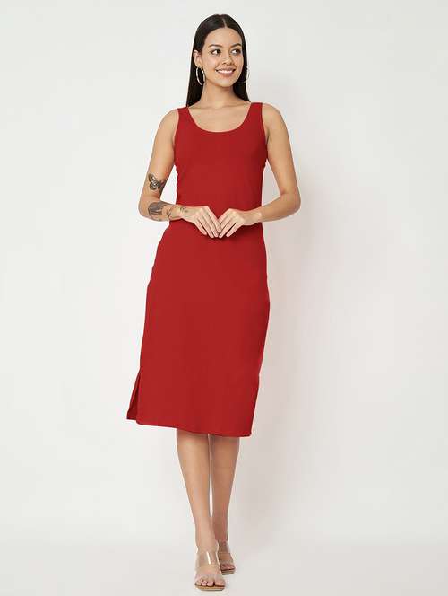 women solid sleeveless sheath dress - 21741829 - Standard Image - 0