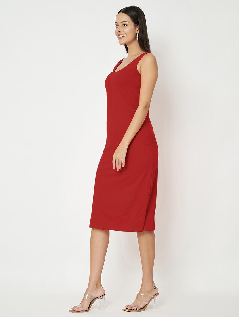 women solid sleeveless sheath dress - 21741829 - Standard Image - 2