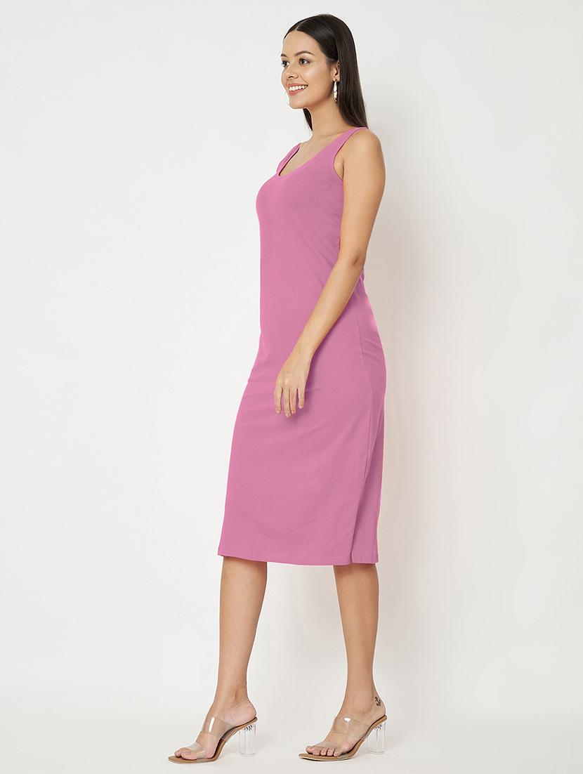 women solid sleeveless sheath dress - 21741830 - Standard Image - 2
