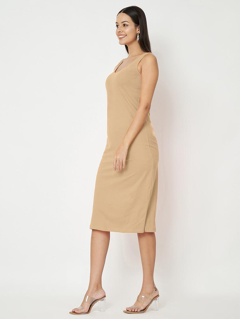 women solid sleeveless sheath dress - 21741833 - Standard Image - 2