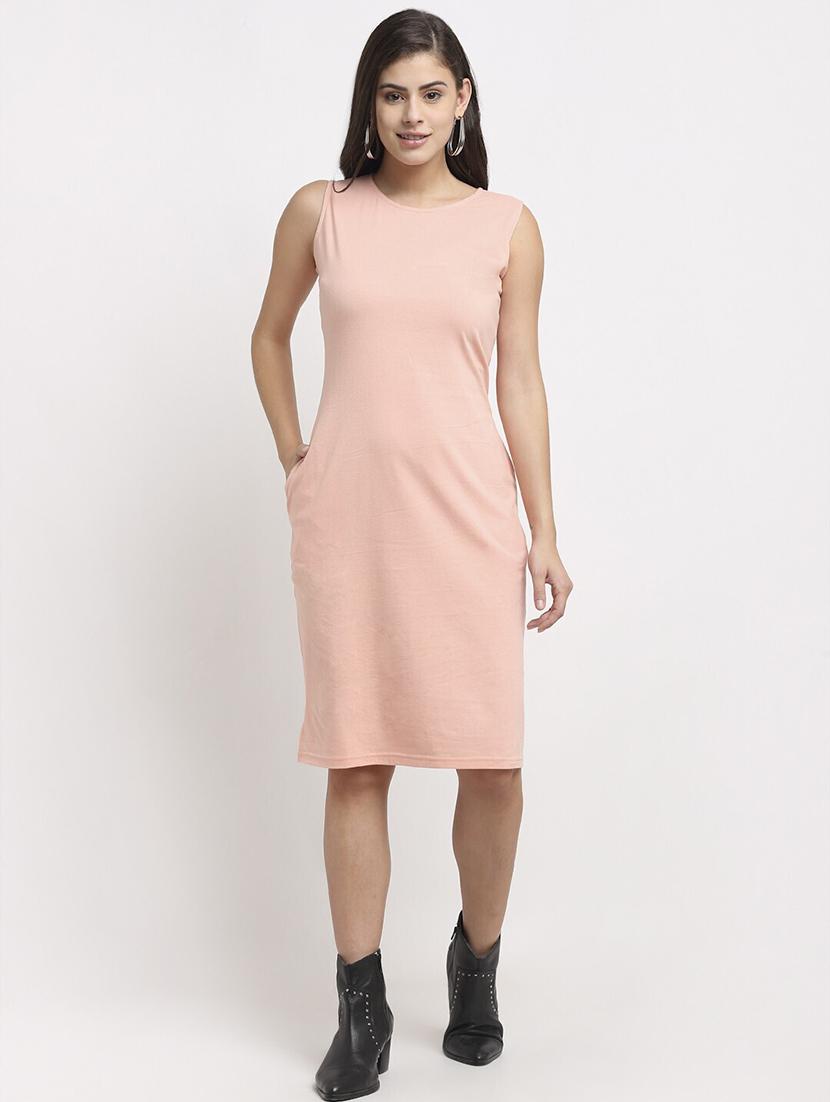 women solid sleeveless sheath dress - 21741901 -  Zoom Image - 0