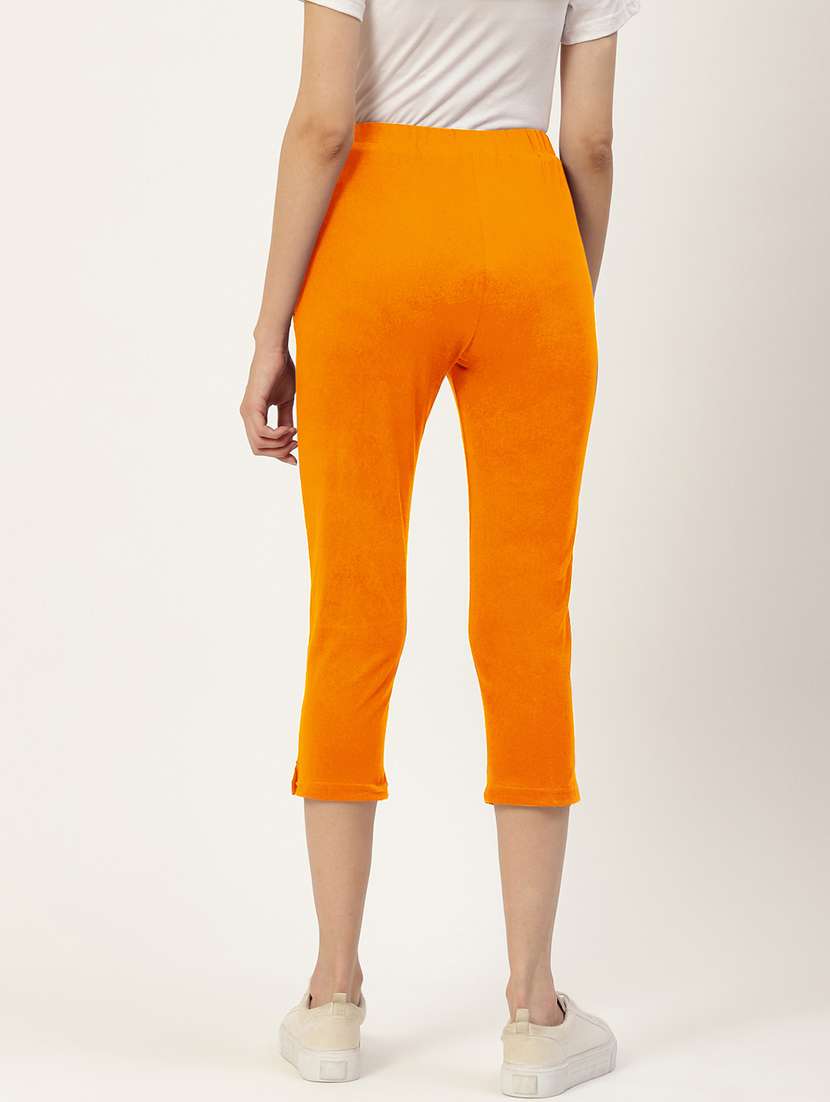 women solid mid rise slim fit capri - 21742018 -  Standard Image - 2