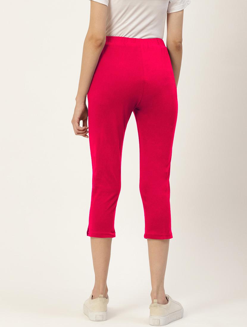women solid mid rise slim fit capri - 21742024 - Standard Image - 2