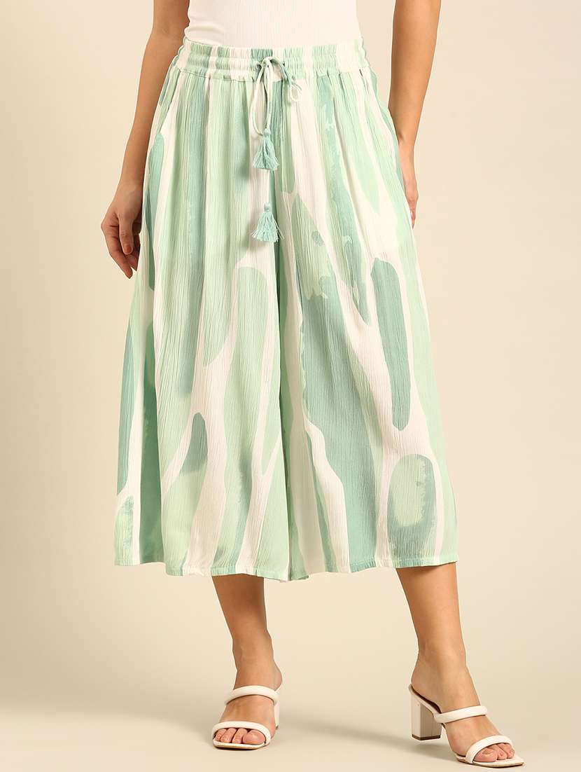women printed high rise culottes 
