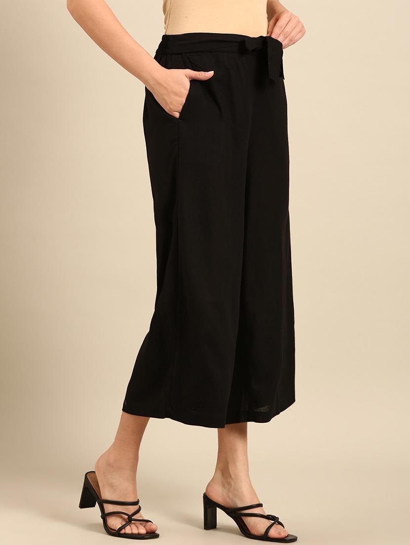 women printed high rise culottes - 21742152 - Standard Image - 2
