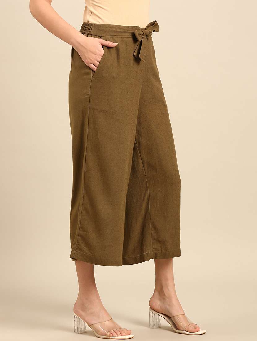 women solid high rise culottes  - 21742153 -  Standard Image - 2