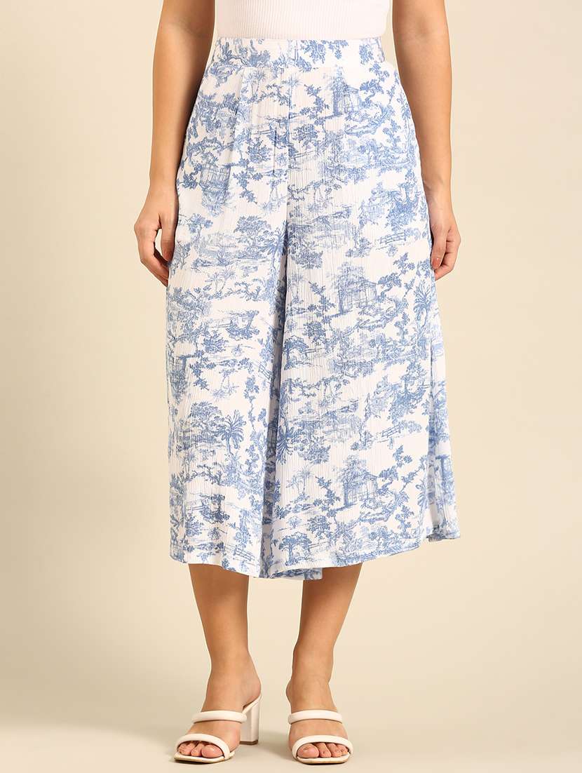 women printed high rise culottes  - 21742157 -  Zoom Image - 0