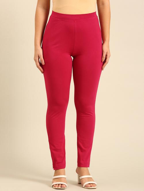 women solid mid rise ankle length legging - 21742182 - Standard Image - 0