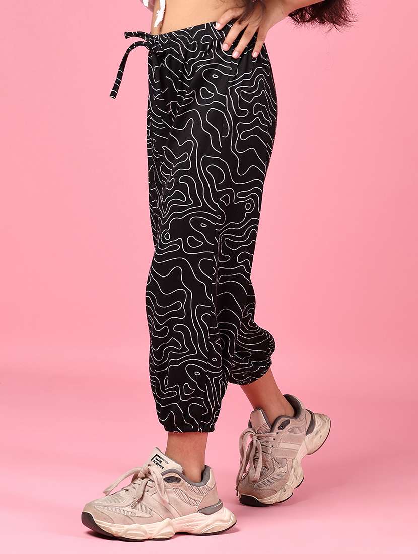 girls black cotton casual trouser - 21742402 -  Standard Image - 2