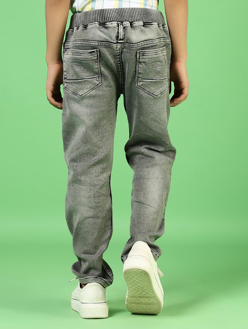 boys green solid mid rise jeans - 21742407 - Standard Image - 2