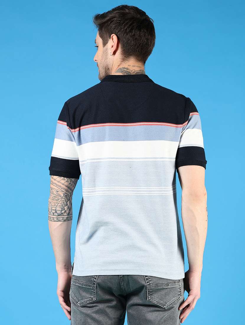 men striped short sleeve regular fit polo t-shirt - 21742432 -  Standard Image - 2