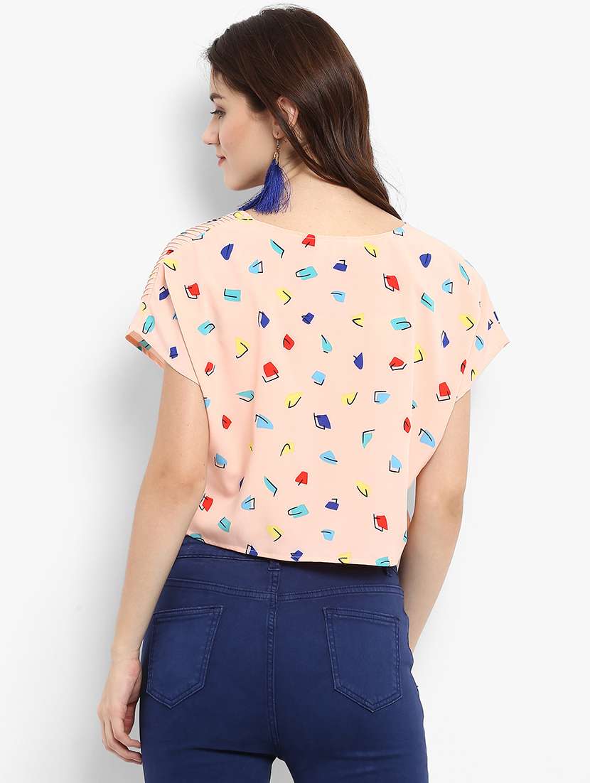 women printed crop top - 21742506 - Standard Image - 2