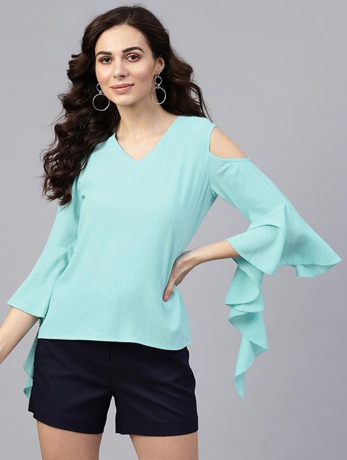 women solid v-neck top - 21742511 -  Standard Image - 0