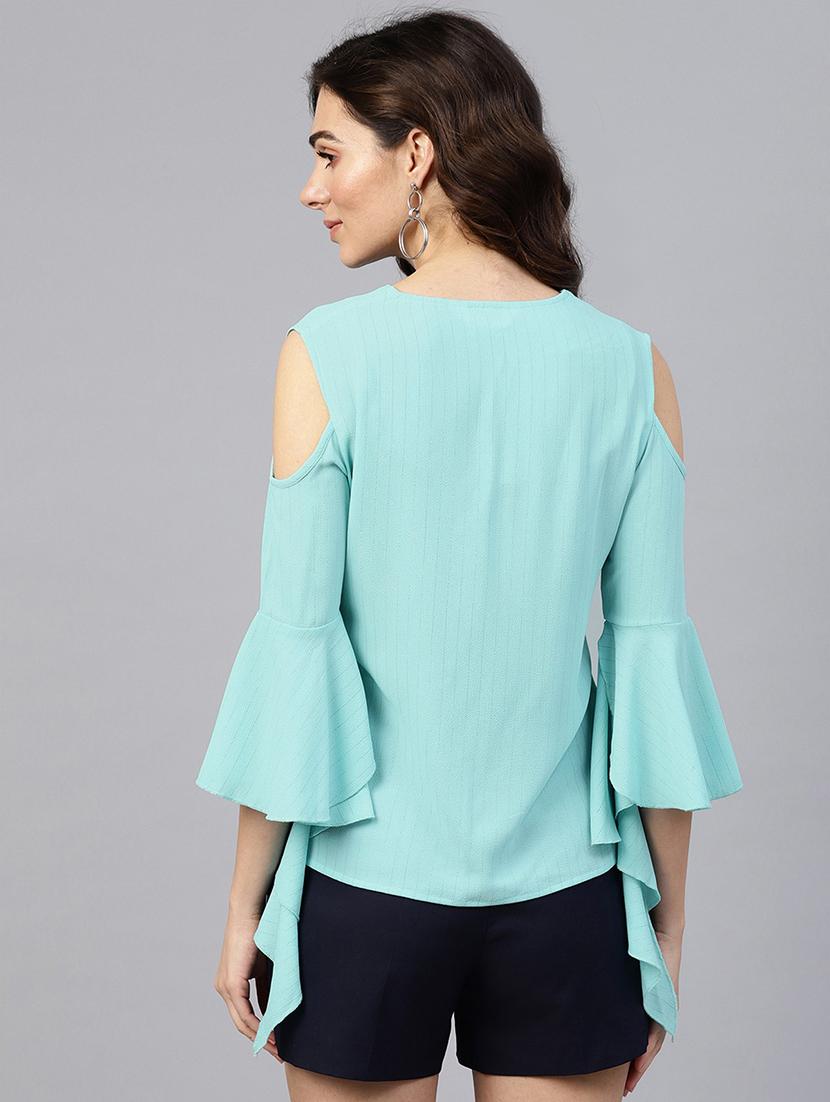 women solid v-neck top - 21742511 - Standard Image - 2