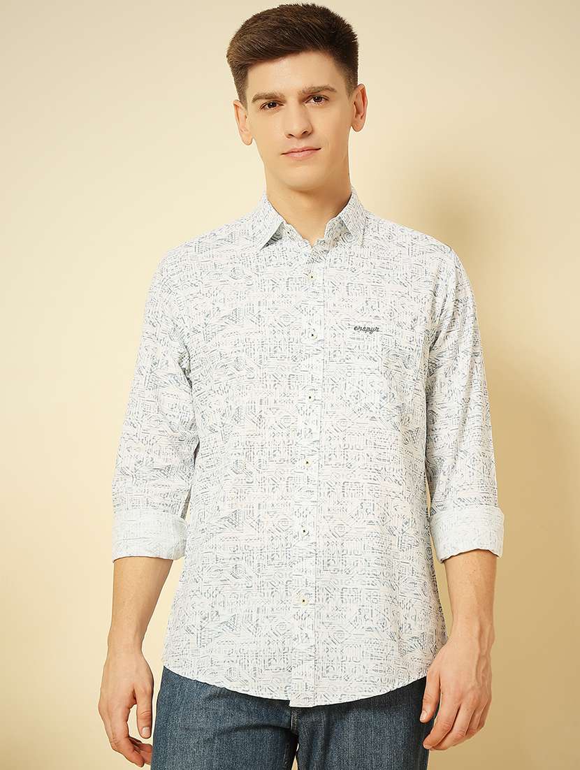 men long sleeves printed casual shirt - 21742596 - Zoom Image - 0