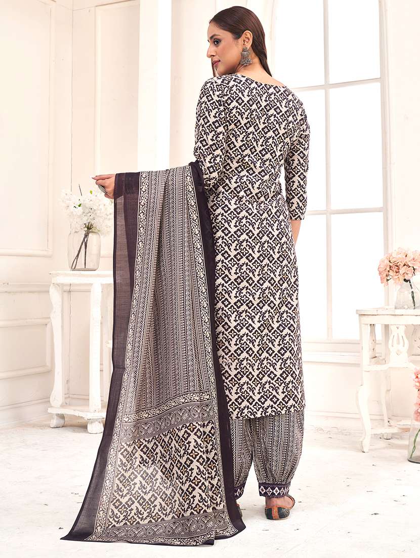 women printed kurta salwar with dupatta set - 21742687 - Standard Image - 2