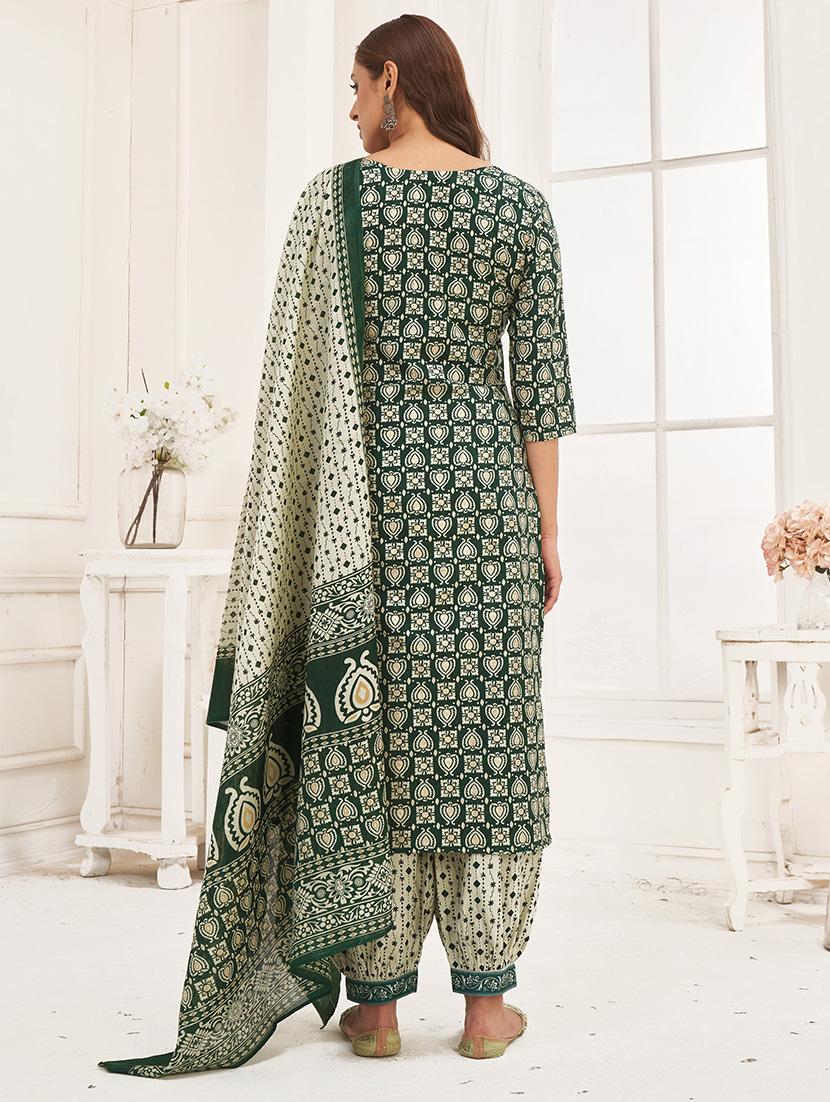 women printed kurta salwar with dupatta set - 21742689 - Standard Image - 2