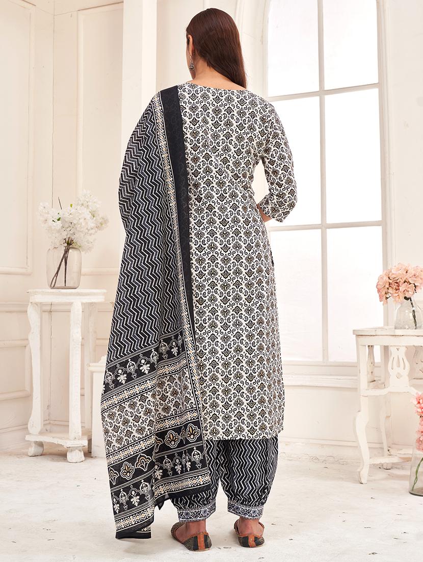 women printed kurta salwar with dupatta set - 21742691 - Standard Image - 2