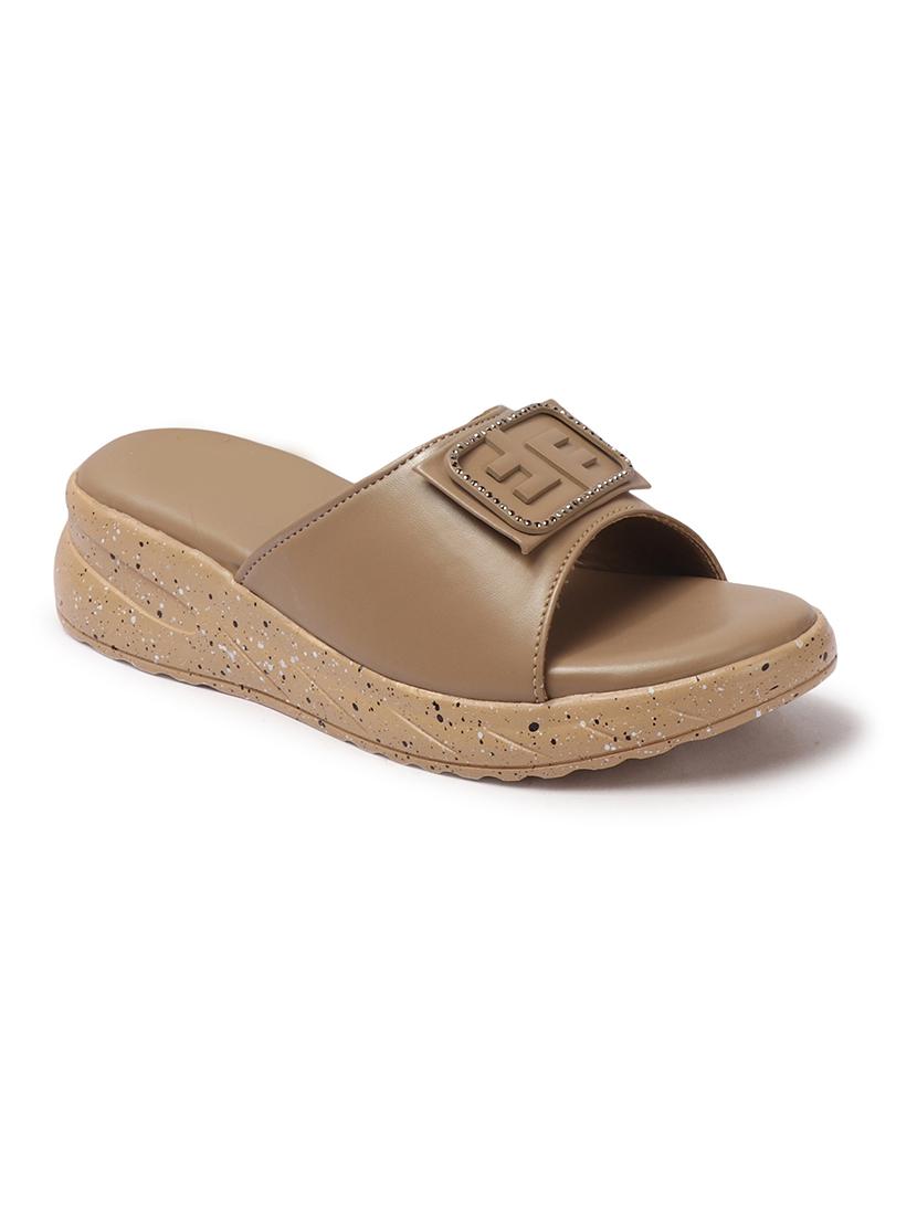 women beige slip on wedge - 21742747 - Standard Image - 2