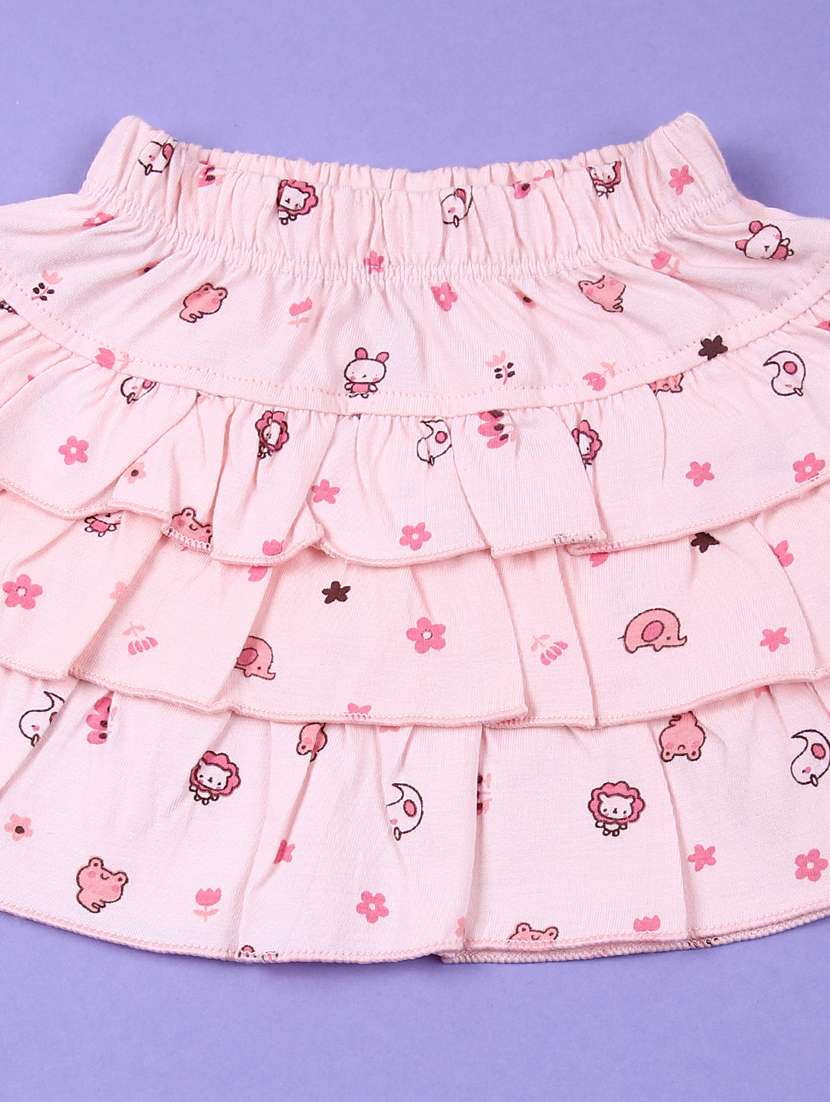 girls printed skirt & top set co-ord set - 21742757 - Standard Image - 2