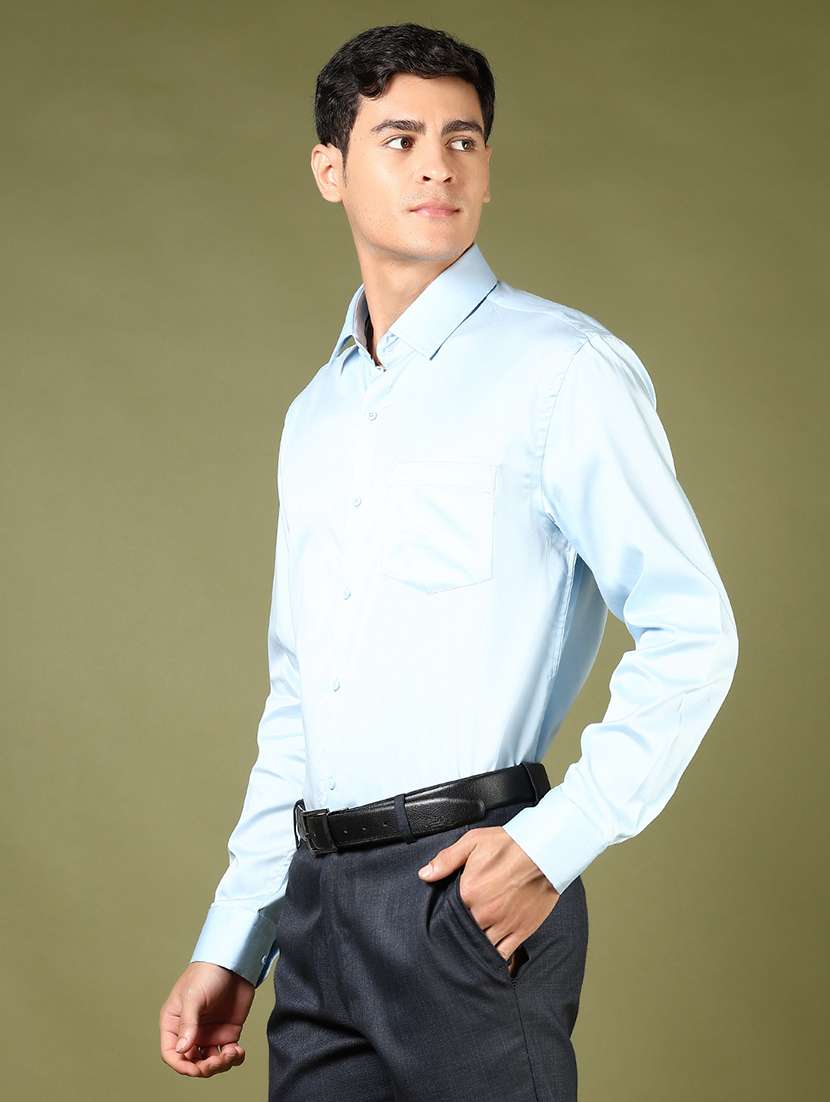 men solid long sleeve regular fit formal shirt - 21742773 - Standard Image - 2