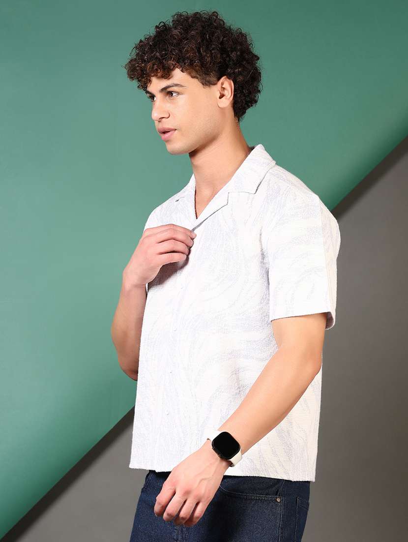 men self design short sleeve regular fit casual shirt - 21742792 -  Standard Image - 2