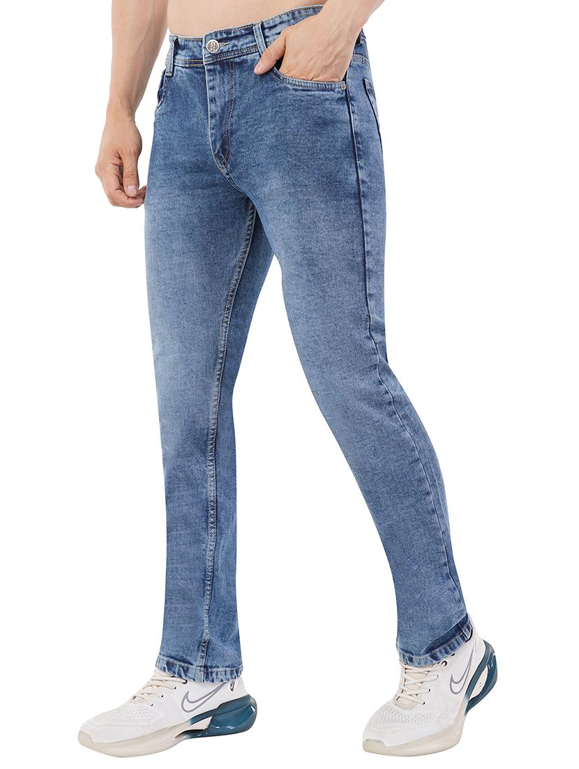 men light blue washed denim jeans - 21742869 - Standard Image - 2