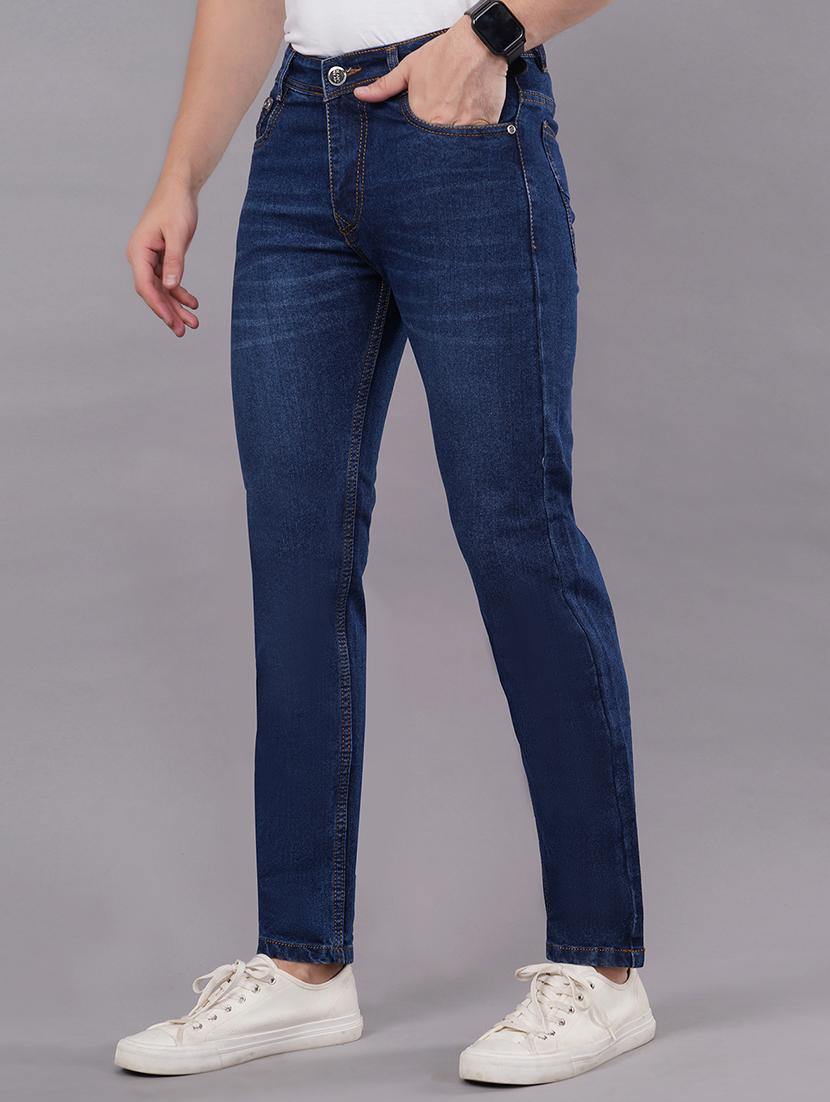 men blue washed denim jeans - 21742870 - Standard Image - 2