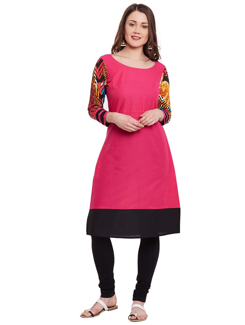 women printed round neck kurta - 21742970 - Zoom Image - 0
