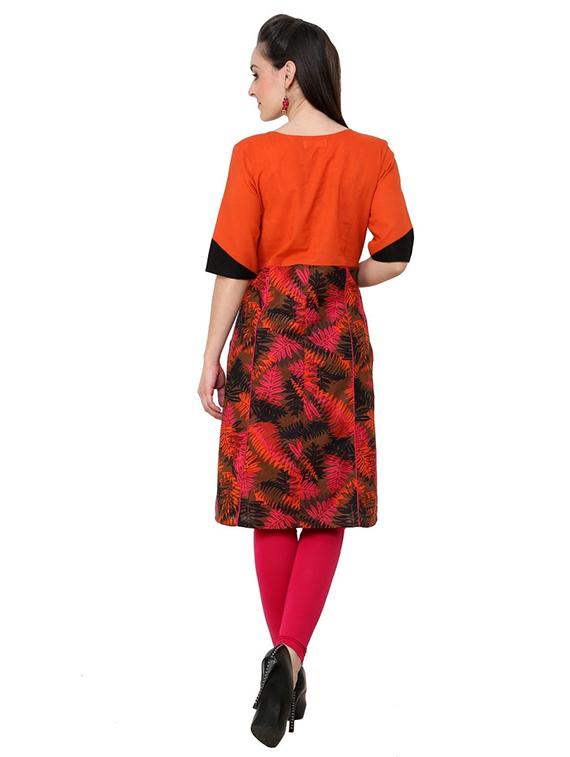 women printed round neck kurta - 21742982 - Standard Image - 2