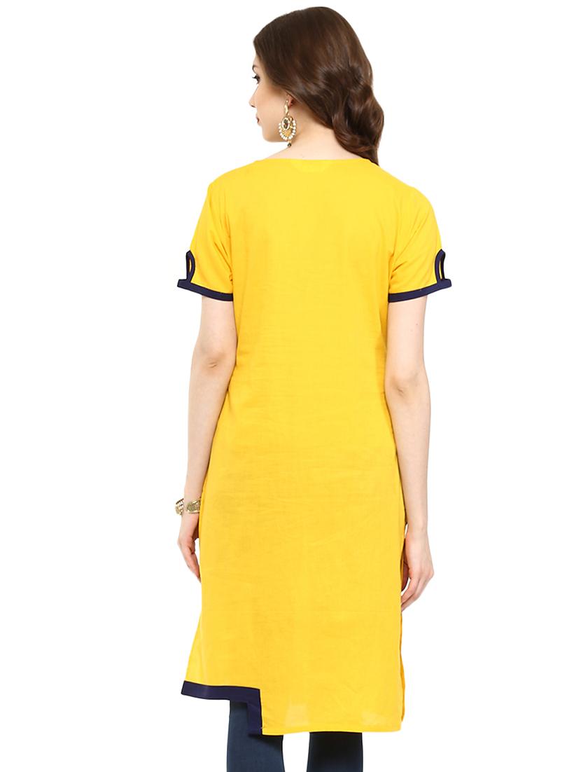 women placement print short sleeve a-line kurta - 21743057 - Standard Image - 2