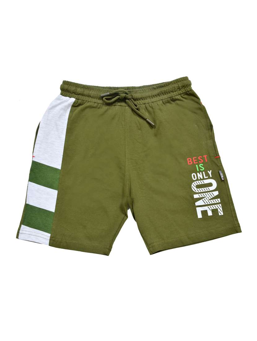 boys color block mid rise shorts