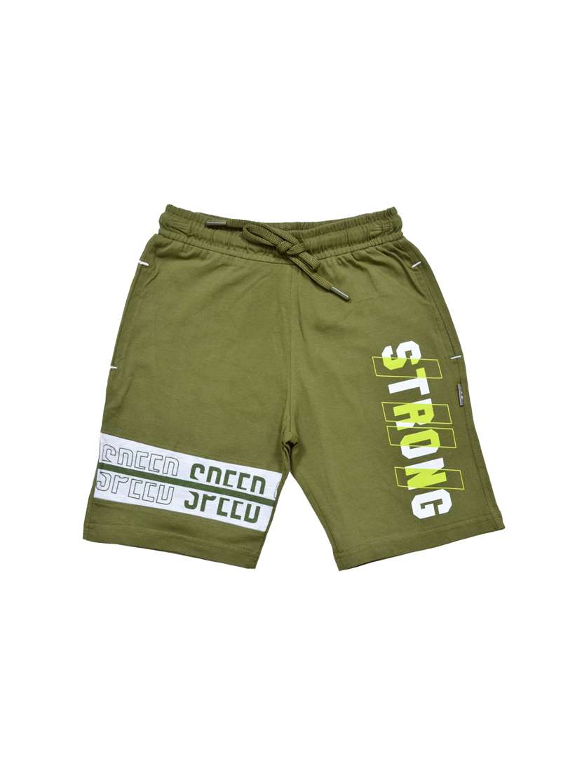 boys printed mid rise shorts