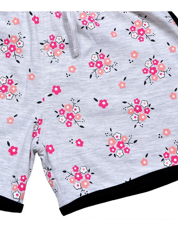 girls printed mid rise shorts - 21743140 - Standard Image - 2