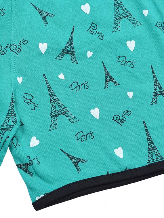 girls printed mid rise shorts - 21743145 - Standard Image - 2