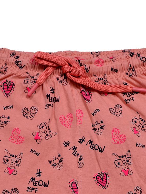 girls printed mid rise shorts - 21743168 - Standard Image - 2