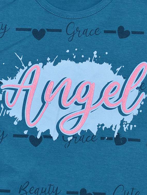 girls printed round neck tee - 21743177 - Standard Image - 2