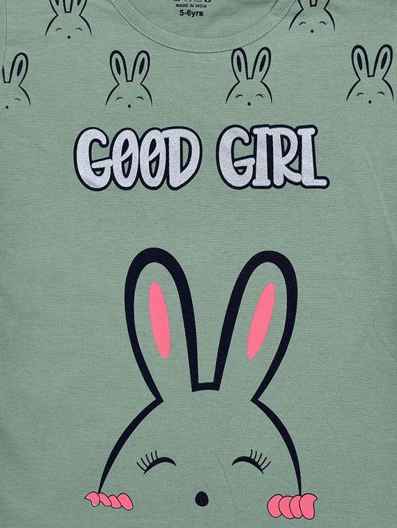 girls printed round neck tee - 21743191 -  Standard Image - 2