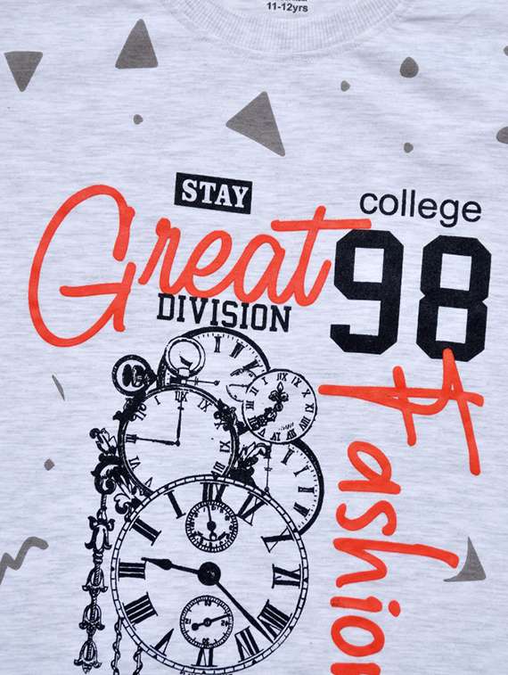 boys printed round neck t-shirt - 21743230 - Standard Image - 2