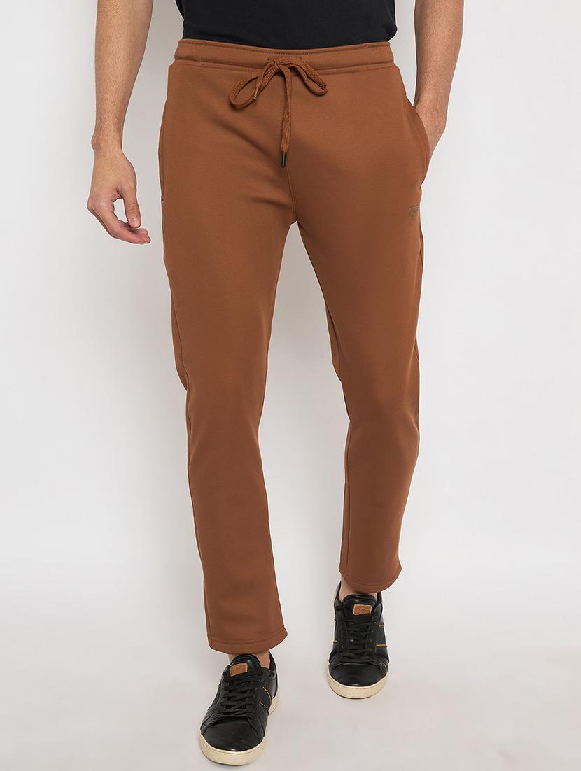 men solid mid rise track pant - 21743285 - Zoom Image - 0