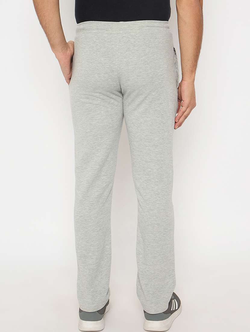 Men Solid Mid Rise Track Pant