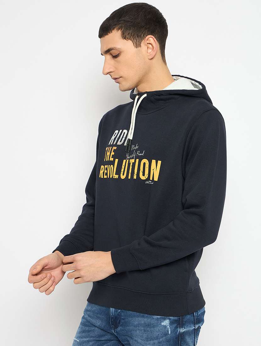 men long sleeves front print sweatshirt - 21743307 -  Standard Image - 2