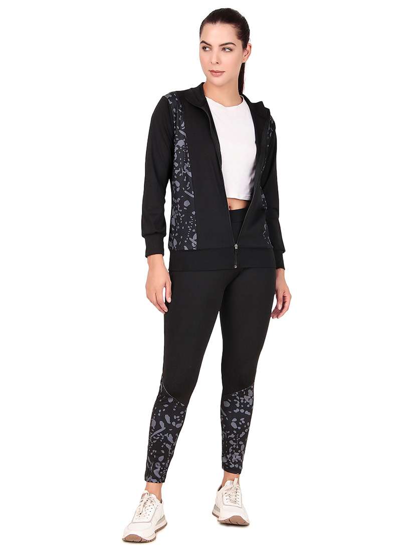 women black placement print active wear co-ords set - 21743317 -  Zoom Image - 0