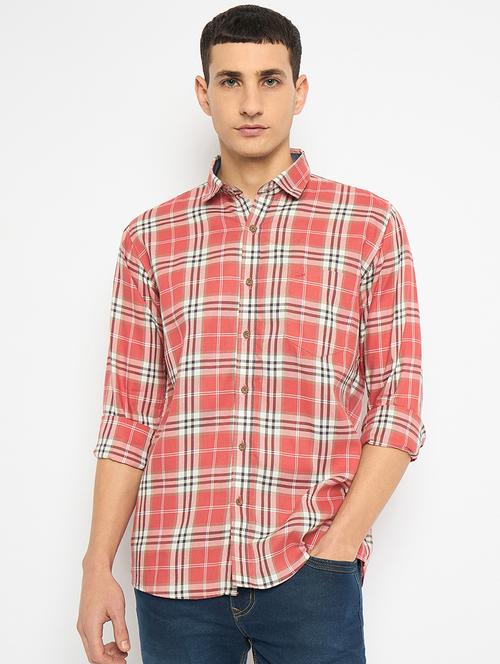 men long sleeves checkered casual shirt - 21743355 - Standard Image - 0