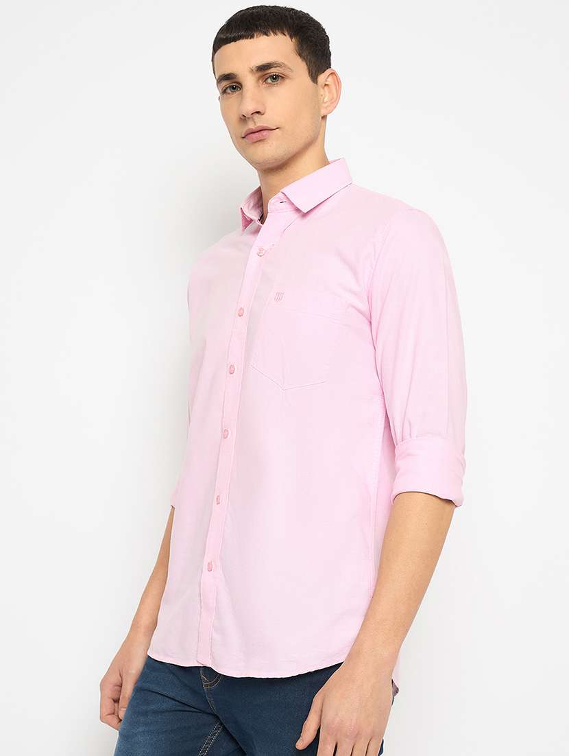 men long sleeves solid casual shirt - 21743360 -  Standard Image - 2