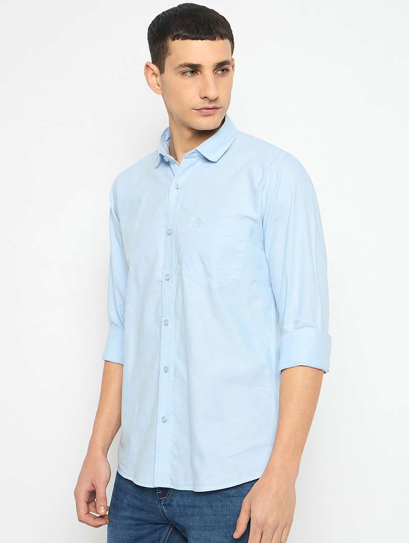 men long sleeves solid casual shirt - 21743361 -  Standard Image - 2