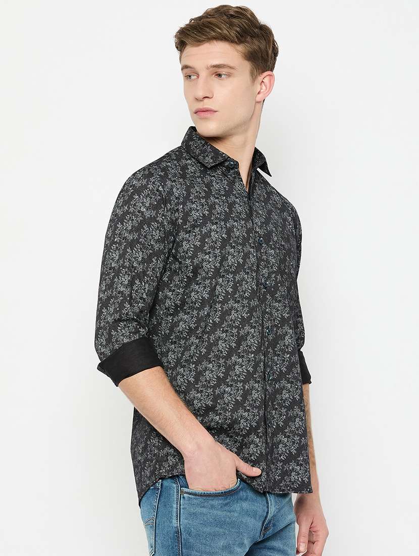 men long sleeves printed casual shirt - 21743366 -  Standard Image - 2